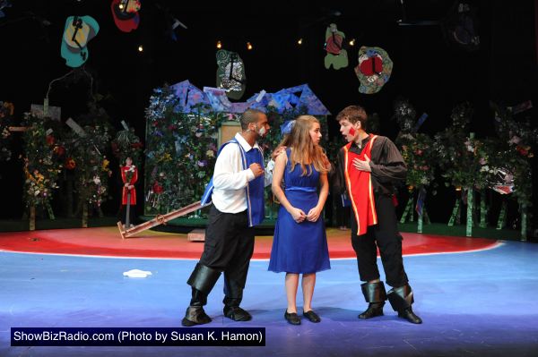 Aaron Brackett (The White Knight), Sasha Koch (Alice), Christian Osborne (The Red Knight)