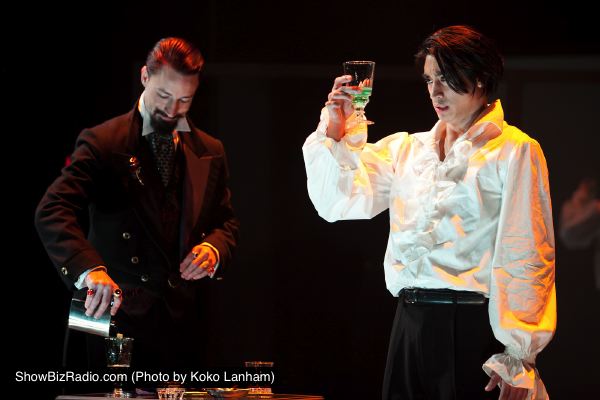 Joseph Carlson as Lord Henry and Dallas Tolentino as Dorian Gray