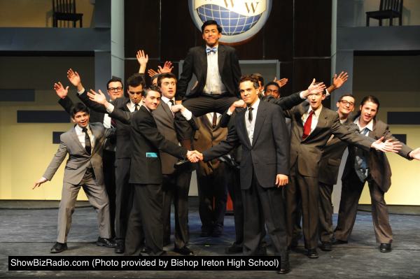 J. Pierpont (Joey Ledonio) and the ensemble in 'Brotherhood of Man'