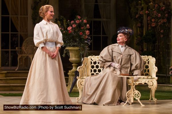 Katie Fabel as Cecily and Sian Phillips as Lady Bracknell