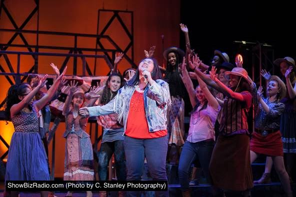 Rusty (Jody Baik) and the girls performing 'Let's Hear It for the Boy'