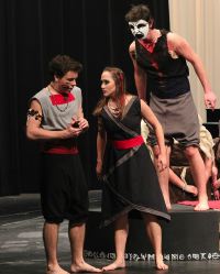 Jeffery Warren (Macbeth), Alicia Hartz (Lady Macbeth), Danny Sharp (Banquo)
