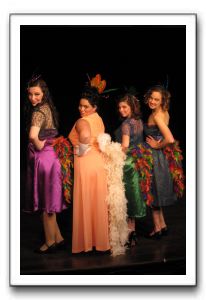 Cara Pellegrino as Mayzie with Jessica Berg, Rachel Meloan, Anna Zimmerman as the Bird Girls