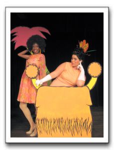 Ivana Alexander as the Sour Kangaroo and Cara Pellegrino as Mayzie