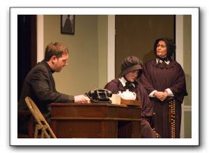 Blake Brophy as Father Flynn; Corinne Brush as Sister James and Adriana A. Hardy as Sister Aloysius