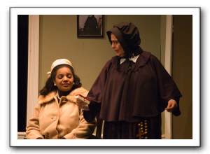 Anissa Parekh as Mrs. Muller and Adriana A. Hardy as Sister Aloysius