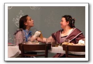 Mackenzie Earl as Helen Keller and Teena Stevic as Aunt Ev