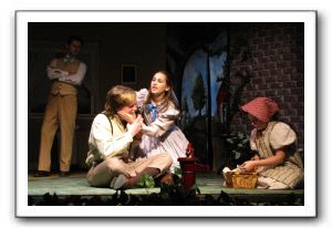 Kirk Noe as Percy, Mackenzie Earl as Helen Keller, and Sammi Anderson as Martha