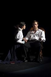 Sarah Fick as Mina, Jacob Gruber as Harker