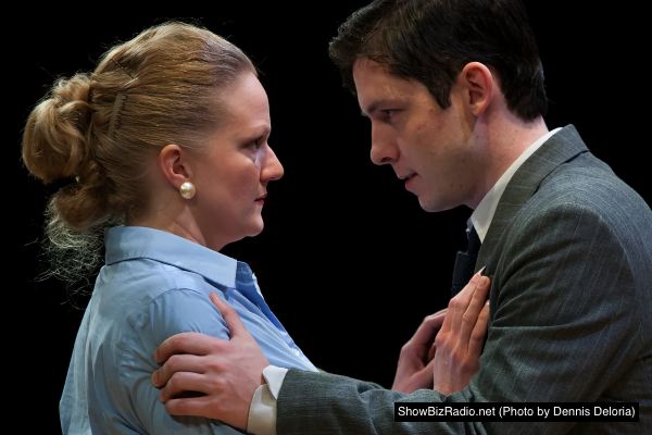 Vanessa Bradchulis as Georgie Elgin and Kevin O'Reilly as Bernie Dodd