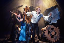 Natalie Berk as Juliet and Alex Mills as Romeo