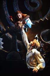 Natalie Berk as Juliet and Alex Mills as Romeo