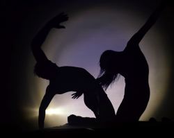 Alex Mills as Romeo and Natalie Berk as Juliet