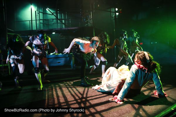 Alex Mills as Jekyll and Hyde; Brittany O'Grady as Fiancee; Ensemble