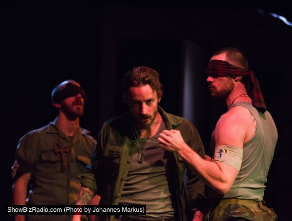 Keegan Cassady as Lennox, Joe Carlson as Macbeth, James Finley as Fleance