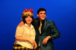 'It Takes Two' to fall in love: Tracy (Corrieanne Stein) and Link (Wyatt Oring) appear on the Corny Collins Show
