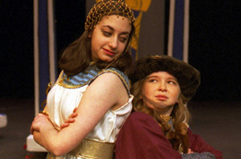 Jessica Campbell as Cleopatra and Eli Wassertzug as Henry VIII